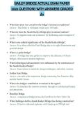 BAILEY BRIDGE ACTUAL EXAM PAPER 2026 QUESTIONS WITH ANSWERS GRADED A&plus;