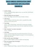 BAILEY BRIDGE CERTIFICATION SCRIPT 2026 QUESTIONS WITH SOLUTIONS GRADED A&plus;