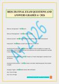 BIOS 256 FINAL EXAM QUESTIONS AND ANSWERS GRADED A&plus; 2026