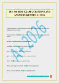 BSN 346 HESI EXAM QUESTIONS AND ANSWERS GRADED A&plus; 2026