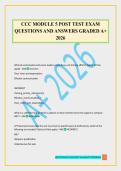 CCC MODULE 5 POST TEST EXAM QUESTIONS AND ANSWERS GRADED A&plus; 2026
