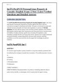 InsTX-PersPC55 Personal Lines Property &  Casualty &lpar;English&rpar; Exam &vert; 2 Sets &vert; Latest Verified Questions and Detailed Answers