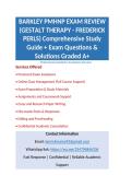 BARKLEY PMHNP EXAM REVIEW &lpar;GESTALT THERAPY - FREDERICK PERLS&rpar; Comprehensive Study Guide &plus; Exam Questions & Solutions Graded A&plus;