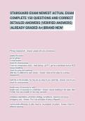 STARGUARD EXAM NEWEST ACTUAL EXAM COMPLETE 150 QUESTIONS AND CORRECT DETAILED ANSWERS &lpar;VERIFIED ANSWERS&rpar; &vert;ALREADY GRADED A&plus;&vert;&vert;BRAND NEW&excl;