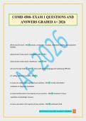 COMD 4500- EXAM 1 QUESTIONS AND ANSWERS GRADED A&plus; 2026