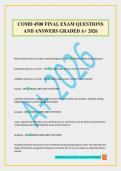 COMD 4500 FINAL EXAM QUESTIONS AND ANSWERS GRADED A&plus; 2026