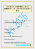COSC 253 EXAM 2 HARTELL EXAM QUESTIONS AND ANSWERS GRADED A&plus; 2026