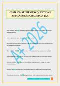 CS354 EXAM 2 REVIEW QUESTIONS AND ANSWERS GRADED A&plus; 2026