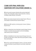 COMD 5070 FINAL PAPER 2026 QUESTIONS WITH SOLUTIONS GRADED A&plus;