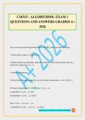 CS6515 - ALGORITHMS- EXAM 1 QUESTIONS AND ANSWERS GRADED A&plus; 2026