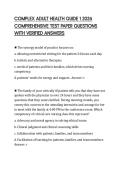 COMPLEX ADULT HEALTH GUIDE 1 2026 COMPREHENSIVE TEST PAPER QUESTIONS WITH VERIFIED ANSWERS