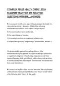 COMPLEX ADULT HEALTH GUIDE 1 2026 EXAMPREP PRACTICE SET SOLUTION QUESTIONS WITH FULL ANSWERS