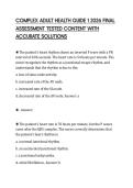 COMPLEX ADULT HEALTH GUIDE 1 2026 FINAL ASSESSMENT TESTED CONTENT WITH ACCURATE SOLUTIONS