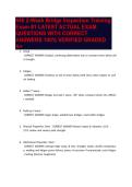 NHI 2-Week Bridge Inspection Training Exam &num;1 LATEST ACTUAL EXAM QUESTIONS WITH CORRECT ANSWERS 100&percnt; VERIFIED GRADED A&plus;