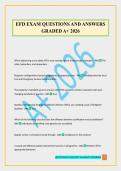 EFD EXAM QUESTIONS AND ANSWERS GRADED A&plus; 2026