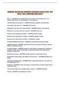 GENERIC RADIATION WORKER TRAINING EXAM STUDY SET WITH 100&percnt; VERIFIED 2026-2027&excl;&excl;