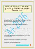 EPIDEMIOLOGY EXAM 1 &lpar;MODULE 1-4 QUIZZES&rpar; QUESTIONS AND ANSWERS GRADED A&plus; 2026