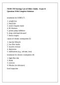 NURS 370 Nursing Care of Older Adults - Exam &num;1 Questions With Complete Solutions