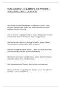 NURS 1131 EXAM 1 &vert; QUESTIONS AND ANSWERS &vert; 2026 &vert; WITH COMPLETE SOLUTION&period;
