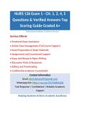 NURS 136 Exam 1 - CH&period; 1&comma; 2&comma; 4&comma; 5 Questions & Verified Answers Top Scoring Guide Graded A&plus;