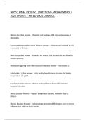 NU551 FINAL REVIEW &vert; QUESTIONS AND ANSWERS &vert; 2026 UPDATE &vert; RATED 100&percnt; CORRECT&period;