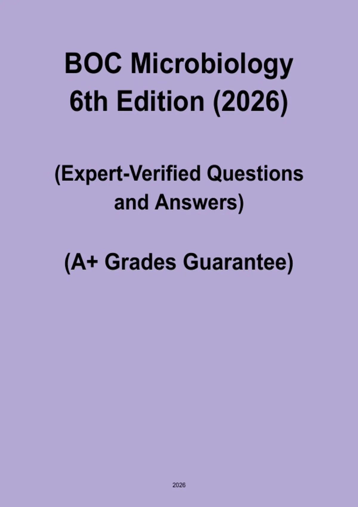 BOC Microbiology 6th Edition | Practice Questions & Study Guide (PDF ...