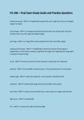 FIS 206 &ndash; Final Exam Study Guide and Practice Questions