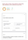 NU551 UNIT 5 EXAM &vert; 2026 UPDATE &vert; QUESTIONS AND ANSWERS &vert; WITH COMPLETE SOLUTION&period;