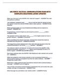 AIR FORCE TACTICAL COMMUNICATIONS EXAM WITH COMPLETE SOLUTIONS LATEST UPDATE&excl;&excl;