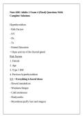 Nurs 6201 Adults 1 Exam 4 &lpar;Final&rpar; Questions With Complete Solutions