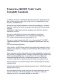 Environmental GIS Exam 1 with Complete Solutions