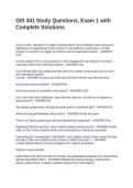 GIS 341 Study Questions&comma; Exam 1 with Complete Solutions