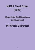 NAS 2 Final Exam &vert; Study Guide & Practice Questions &lpar;PDF&rpar;