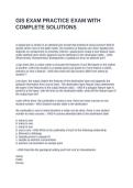 GIS EXAM PRACTICE EXAM WITH COMPLETE SOLUTIONS