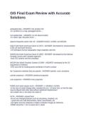 GIS Final Exam Review with Accurate Solutions