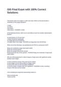 GIS Final Exam with 100&percnt; Correct Solutions
