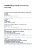 GISP Exam Questions with Verified Solutions
