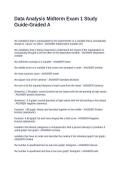 Data Analysis Midterm Exam 1 Study Guide-Graded A