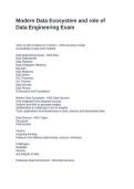Modern Data Ecosystem and role of Data Engineering Exam