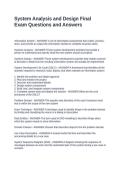 System Analysis and Design Final Exam Questions and Answers