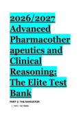 2026&sol;2027 Advanced Pharmacotherapeutics Test Bank & Clinical Reasoning Guide &vert; Canadian RN&sol;NP &lpar;Lilley's 5th Ed&rpar;