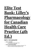Lilley's Pharmacology for Canadian Health Care Practice 4th Ed&period; &vert; Elite Test Bank & Exam Guide &lpar;2026&sol;2027 Updates&rpar;