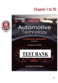 Automotive Technology&colon; A Systems Approach 8th Edition Test Bank &ndash; Erjavec