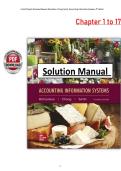 Accounting Information Systems 4th Edition &lpar;PDF&rpar; &ndash; Vernon Richardson &ndash; Solutions Manual &lpar;Chapters 1&ndash;17&rpar;