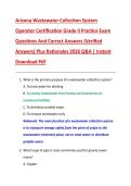 Arizona Wastewater Collection System  Operator Certification Grade II Practice Exam  Questions And Correct Answers &lpar;Verified  Answers&rpar; Plus Rationales 2026 Q&A &vert; Instant  Download Pdf