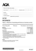 AQA GCSE Business paper 2  2025