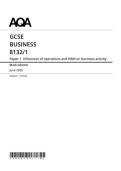 AQA GCSE Business paper 1  2025 marking scheme