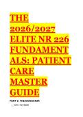 2026&sol;2027 NR 226 Nursing Fundamentals Test Bank & Master Guide &vert; Potter & Perry Aligned &vert; UT Austin Edition
