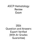 ASCP Hematology Review &vert; Clinical Hematology Study Guide PDF
