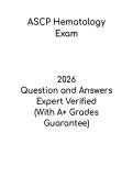 ASCP Hematology Exam &vert; Clinical Hematology Practice Test PDF